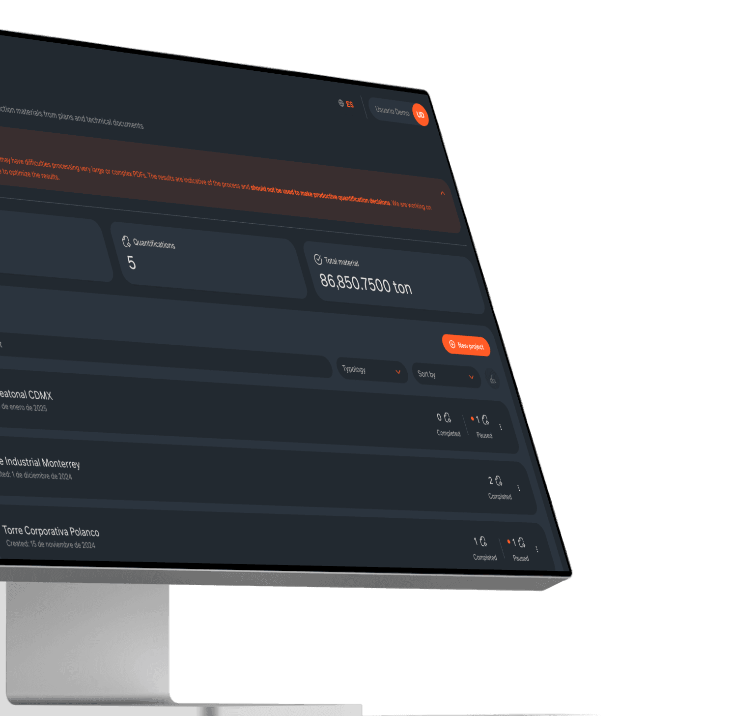 DeAcero estimating BOM