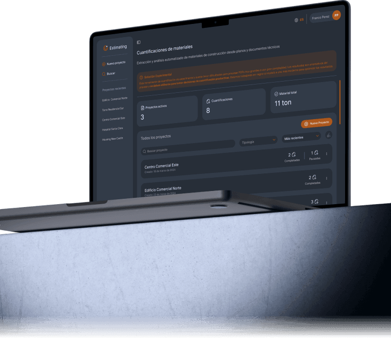 DeAcero Estimating - Cuantificaciones de materiales